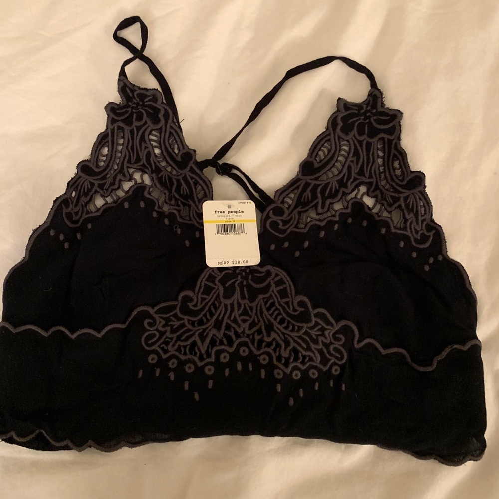 Free People black crop top